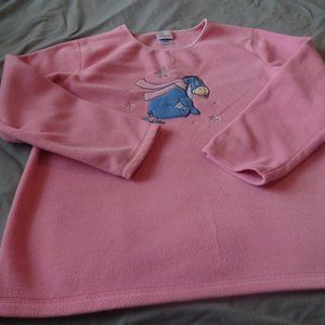 DISNEY Eeyore Pullover Fleece Womens Long Sleeve Size LARGE (GUC)